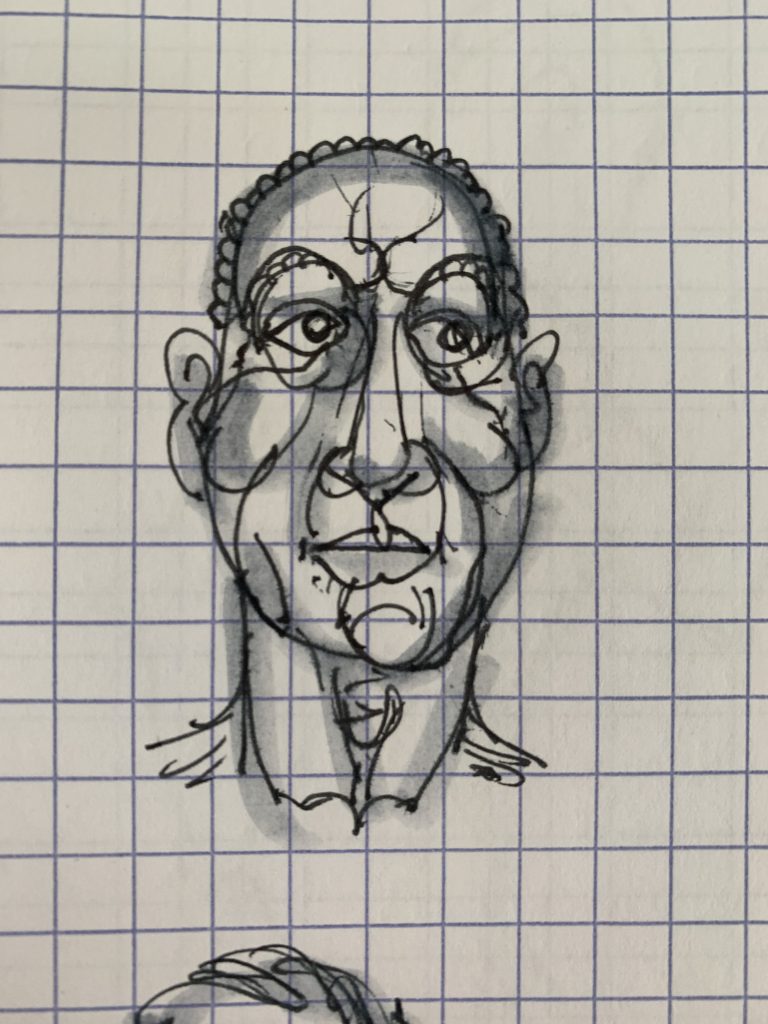 drawing of face